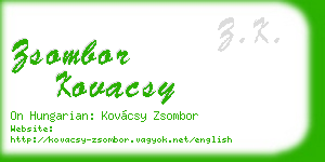 zsombor kovacsy business card