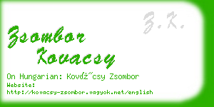 zsombor kovacsy business card
